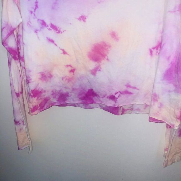 Brand New Tie‎ Dye Heart Breaker Crop Tee Size L Pink Victoria's Secret Women - Picture 8 of 8